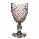 Wine or Water Goblet in Colored or Transparent Glass with Decorations, 12 Pieces - Rocca Viadurini