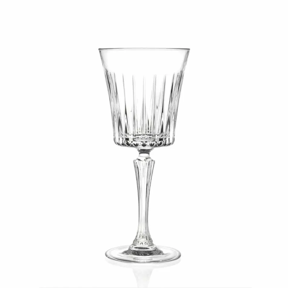 Luxury Wine and Cocktail Glasses Design in Eco Crystal 12 Pieces - Senzatempo Viadurini