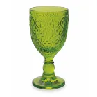 Wine or Water Goblets in Colored Glass and Arabesque Decoration 12 Pieces - Morocco Viadurini