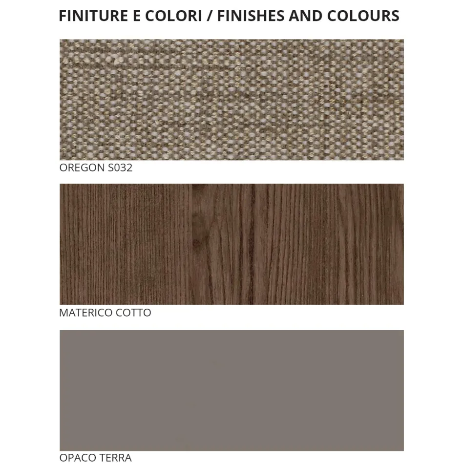 Bedroom with 4 Elements Modern Style Made in Italy High Quality - Minorco Viadurini