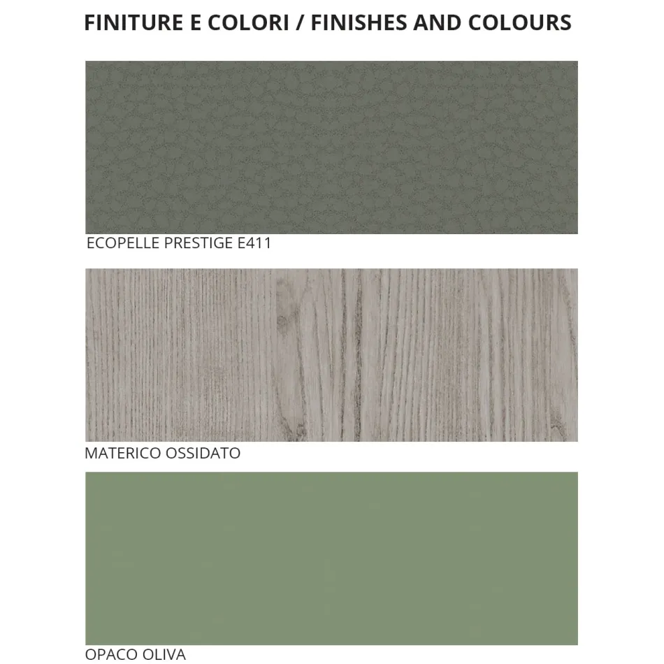 Bedroom with 5 Modern Elements Made in Italy High Quality - Rieti Viadurini