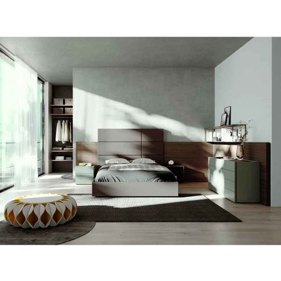 Double Bedroom with 5 Luxury Made in Italy Elements - Emerald Viadurini