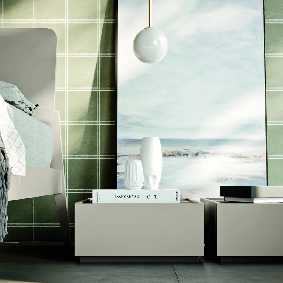 Modern 5-Element Bedroom in a Modern Style Made in Italy - Melodia Viadurini