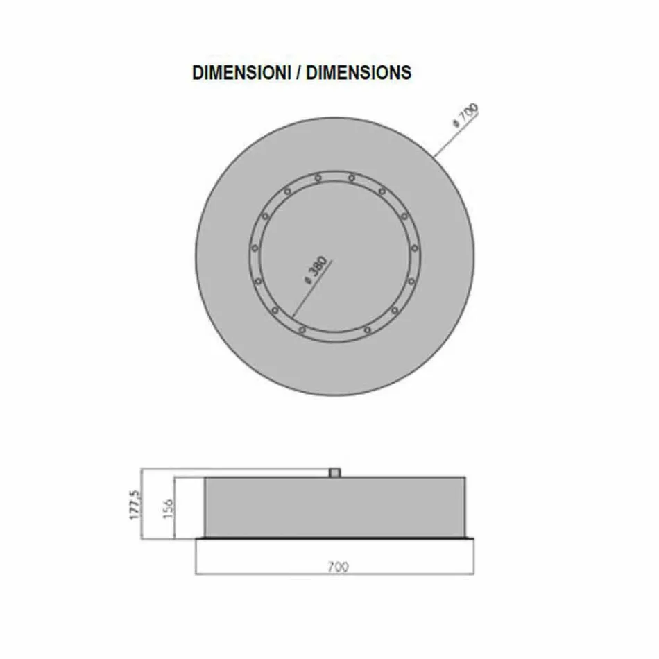 Round Design Wall Bioethanol Fireplace in Painted Steel - Trenton Viadurini