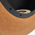 Round Design Wall Bioethanol Fireplace in Painted Steel - Trenton Viadurini