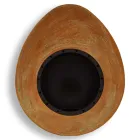 Wall Bioethanol Fireplace in Oval Design Painted Steel - Guiscard Viadurini