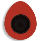 Wall Bioethanol Fireplace in Oval Design Painted Steel - Guiscard Viadurini