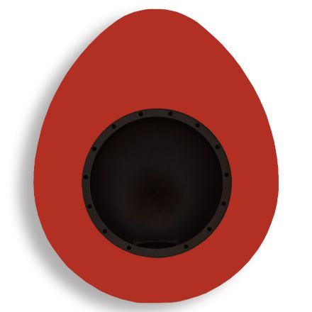 Wall Bioethanol Fireplace in Oval Design Painted Steel - Guiscard Viadurini