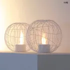 Fireplace Bioethanol table / ground steel shaped like a sphere Henry Viadurini