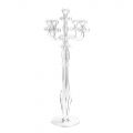 5 Flames Transparent Plexiglass Candelabra Made in Italy - Paolino