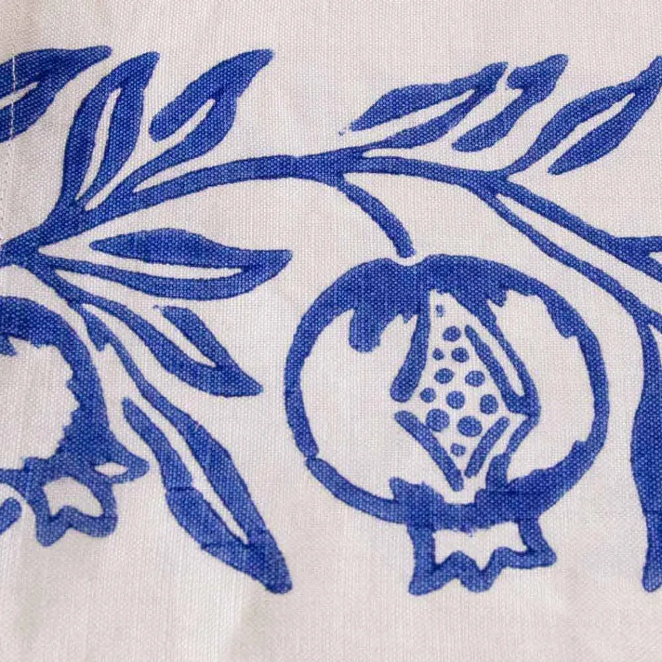 Linen Canvas of Italian Craftsmanship with Hand Printed Design - Trademarks Viadurini