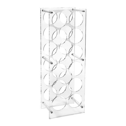 Transparent Plexiglass Bottle Holder Made in Italy - Whines Viadurini