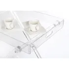 Kitchen Trolley 4 Wheels in Transparent Plexiglass or with Wood - Magimbo Viadurini