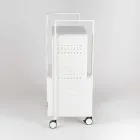 Design Trolley in Steel with Ash Top Made in Italy - Murella Viadurini
