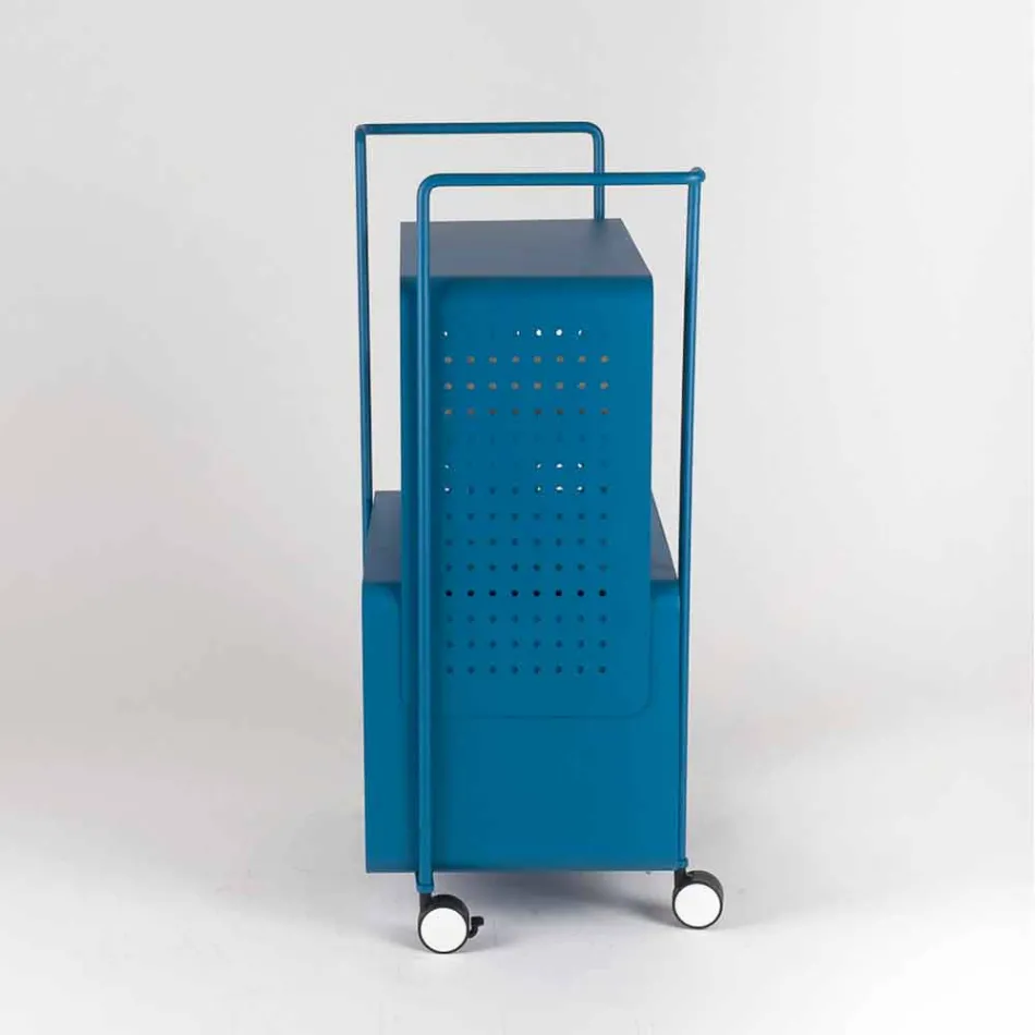 Design Trolley in Steel with Ash Top Made in Italy - Murella Viadurini