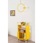Design Trolley in Steel with Ash Top Made in Italy - Murella Viadurini