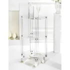 Transparent Plexiglass Food Trolley Made in Italy - Galatius Viadurini