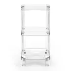 Transparent Plexiglass Food Trolley Made in Italy - Galatius Viadurini