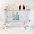 Modern 2 shelves food-trolley L 60,5 cm in plexiglass, Diso