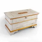 Chest Handmade in Solid Wood with Gold Profiles Made in Italy - Caio Viadurini