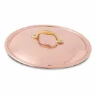 Low Casserole in Tinned Copper Round Hand with 2 Handles 28 cm - Gianfranco Viadurini