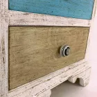 Artisan Chest of Drawers with 4 Drawers in White Wood Made in Italy - Manhattan Viadurini