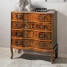Classic Luxury Walnut Chest of Drawers Made in Italy - Elegant Viadurini