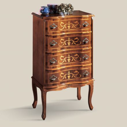 Classic Luxury Walnut Chest of Drawers Made in Italy - Elegant Viadurini