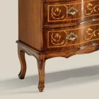 Classic Style Chest of Drawers in Wood with 3 Drawers Made in Italy - Elegant Viadurini