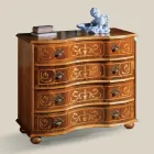 Classic Style Chest of Drawers in Wood with Drawers Made in Italy - Elegant Viadurini