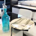 Centerpiece in Brezza della Versilia Marble and Metal Made in Italy - Amabile Viadurini