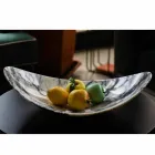 Centerpiece in Paonazzo Marble of Made in Italy Design - Libeccio Viadurini