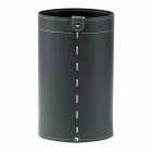 Waste paper basket in regenerated handmade leather Battista Viadurini