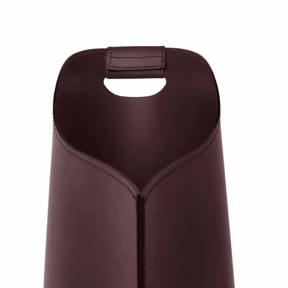 Internal leather pellet basket 15 Kg of Sapel design Viadurini