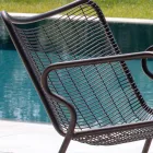 Outdoor Rocking Chaise Longue in Galvanized Metal Made in Italy - Vikas Viadurini