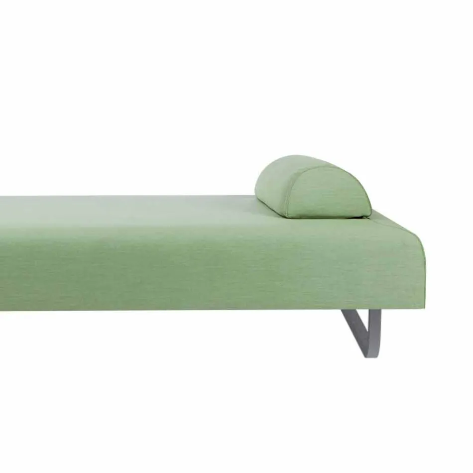Outdoor Design Chaise Longue in Metal and Fabric Made in Italy - Selia Viadurini