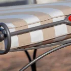 Outdoor Chaise Longue in Iron and Handmade Fabric Made in Italy - Relax Viadurini