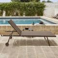 Garden Chaise Longue Aluminum and Technical Fabric - Bahia by Varaschin