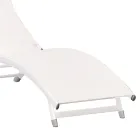 Garden Chaise Longue with White Aluminum Structure - Berranger Viadurini