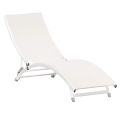 Garden Chaise Longue with White Aluminum Structure - Berranger
