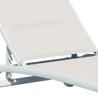 Garden Chaise Longue in Aluminum with Seat in Textilene - Zohra Viadurini