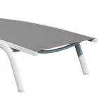 Garden Chaise Longue in Aluminum with Seat in Textilene - Zohra Viadurini