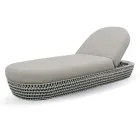 Rubber Garden Chaise Longue with Rope Woven Structure - Shuffle Viadurini