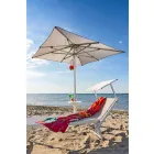 Modern Garden Chaise Longue with Parasol and Reclining Backrest - Arnold Viadurini