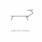 Modern Garden Chaise Longue with Parasol and Reclining Backrest - Arnold Viadurini