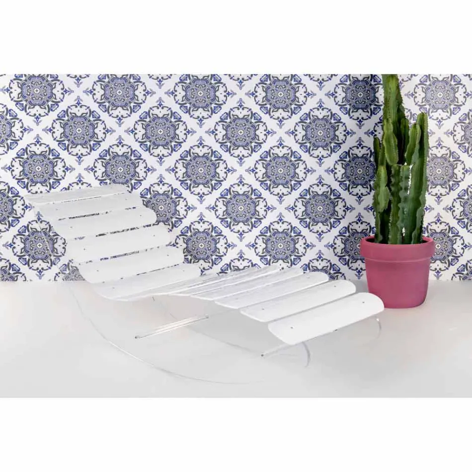 Designer Chaise longue in transparent plexiglass Josue made in Italy Viadurini