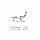 Chaise Longue in Birch Wood with Cotton Seat Made in Italy - Fortaleza Viadurini