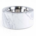 Dogs and Cats Bowl in White Carrara Marble Made in Italy - Ciotta