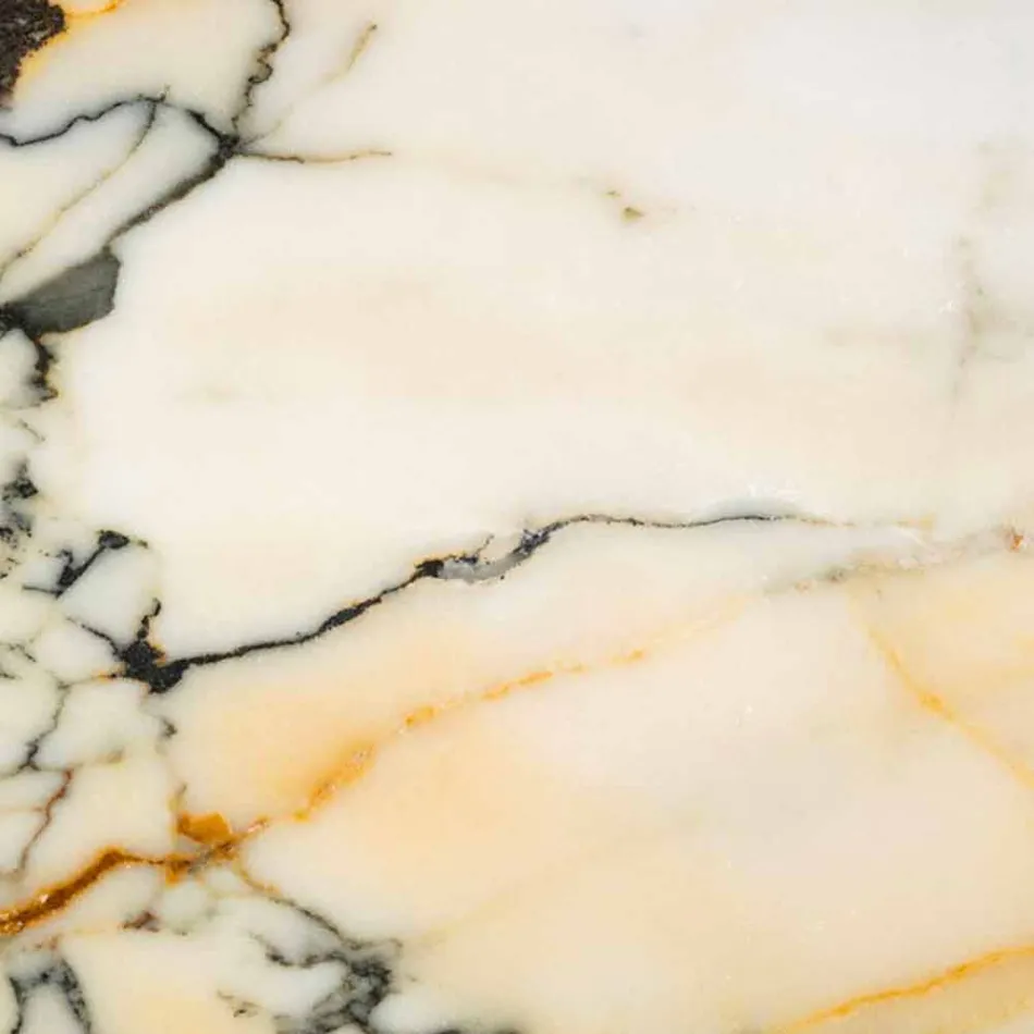 Large Round Bowl in Portoro or Paonazzo Marble Made in Italy - Glazer Viadurini