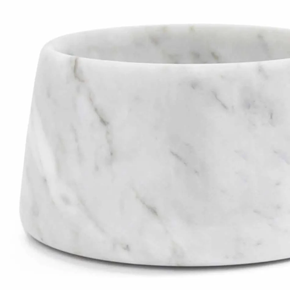 Modern Bowl for Dogs and Cats in White or Black Marble Made in Italy - Catt Viadurini